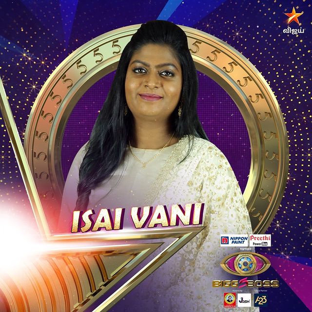 Isai Vani Bigg Boss Tamil 5 Contestant